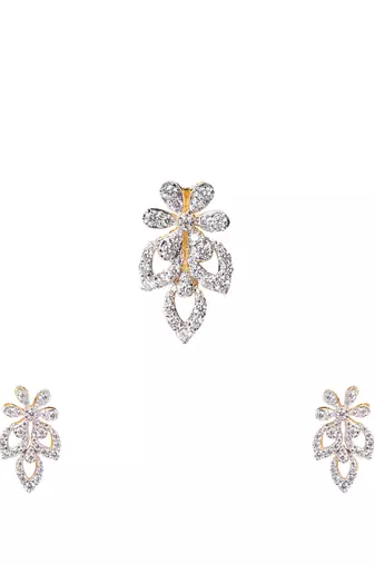 Cubic zirconia pendant set