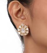 Moissanite polki earrings