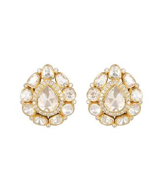 Moissanite polki earrings 2
