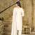 White color embroideried faux georgette semi stitched salwar suit