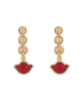 Moissanite polki earrings 2