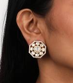 Moissanite polki earrings