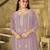 Pink color embroideried faux georgette semi stitched salwar suit