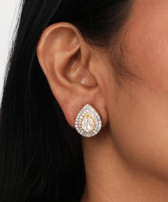 Moissanite polki earrings 1