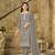 Mehendi  color embroideried faux georgette semi stitched salwar suit