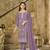 Lavender  color embroideried faux georgette semi stitched salwar suit