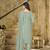 Mint color embroideried faux georgette semi stitched salwar suit