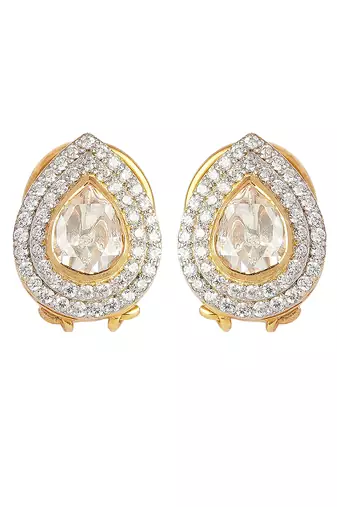 Moissanite polki earrings