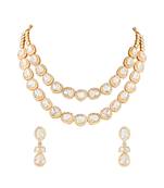 Moissanite polki necklace set