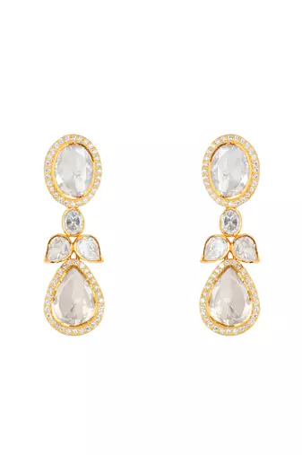 Moissanite polki necklace set