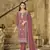 Gajari color embroideried faux georgette semi stitched salwar suit