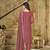 Gajari color embroideried faux georgette semi stitched salwar suit