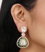 Moissanite polki earrings