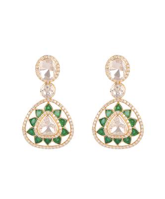 Moissanite polki earrings 2