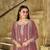 Gajari color embroideried faux georgette semi stitched salwar suit