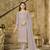 Chiku color embroideried faux georgette semi stitched salwar suit