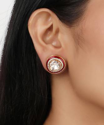 Moissanite polki earrings 1