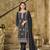 Black color embroideried faux georgette semi stitched salwar suit