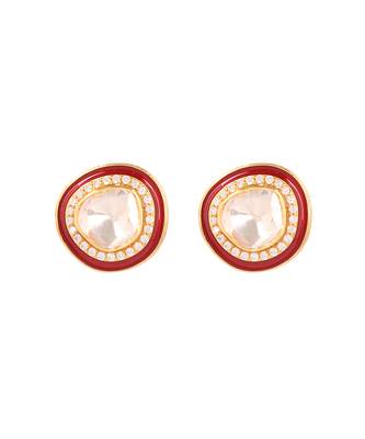 Moissanite polki earrings 2