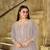 Chiku color embroideried faux georgette semi stitched salwar suit