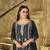Black color embroideried faux georgette semi stitched salwar suit