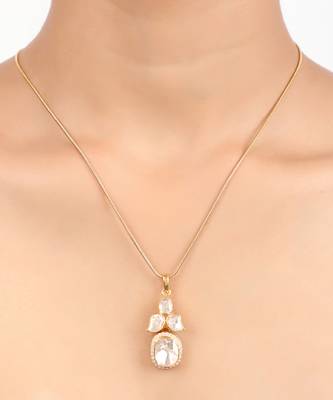 Moissanite polki pendant 1