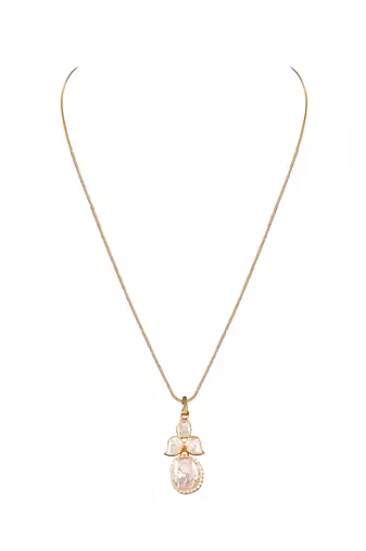 Moissanite polki pendant