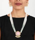 Moissanite polki necklace set