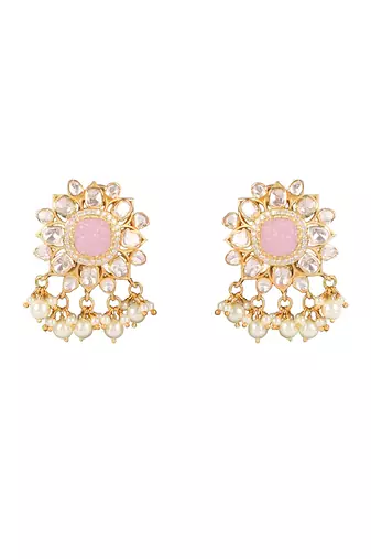 Moissanite polki necklace set