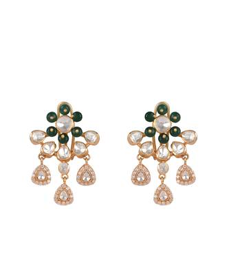 Moissanite polki necklace set 3