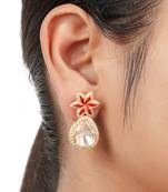 Moissanite polki earrings