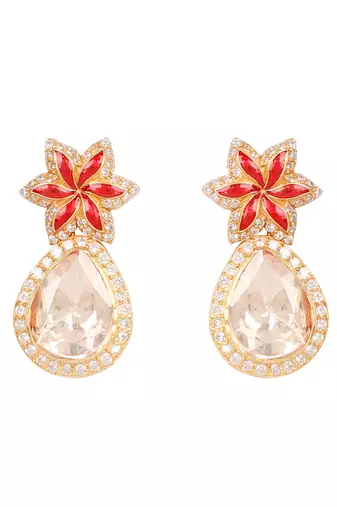 Moissanite polki earrings
