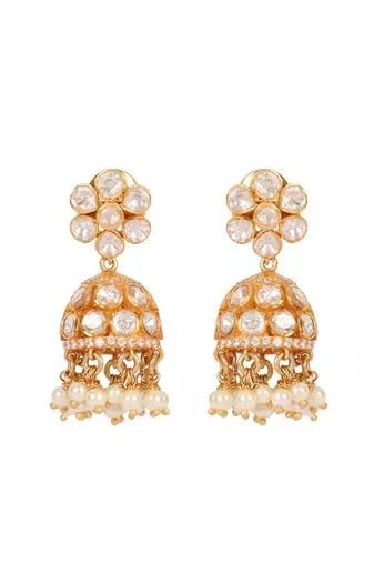 Moissanite polki earrings