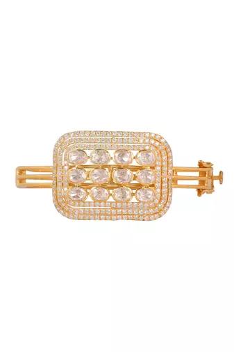 Moissanite polki bracelet