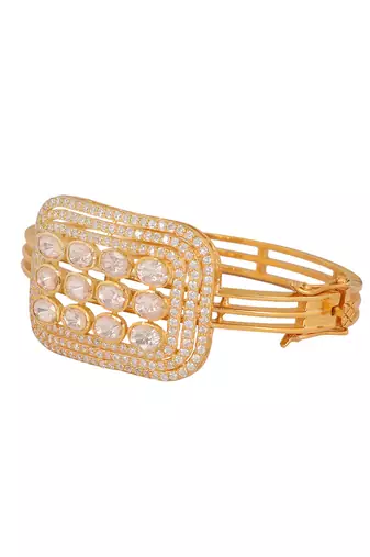 Moissanite polki bracelet