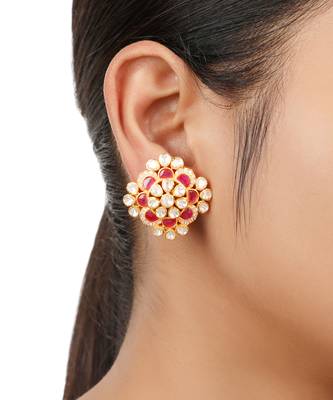 Moissanite polki earrings 1