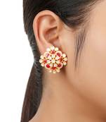 Moissanite polki earrings