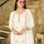 White color embroideried faux georgette semi stitched salwar suit
