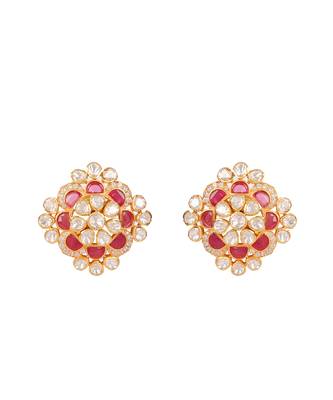 Moissanite polki earrings 2