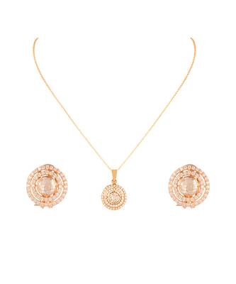 Moissanite polki pendant set 2