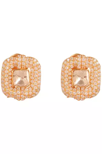 Moissanite polki pendant set