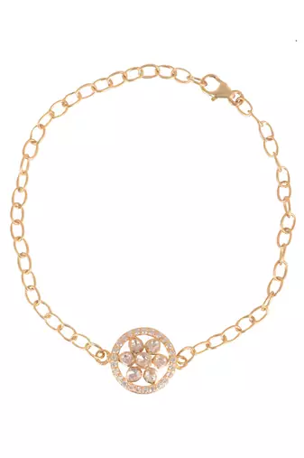 Moissanite polki bracelet