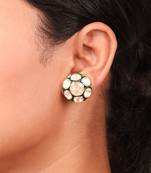 Moissanite polki earrings