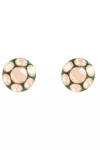 Moissanite polki earrings