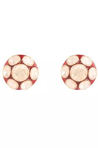 Moissanite polki earrings