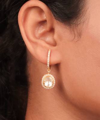 Moissanite polki earrings 1