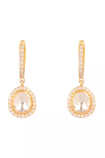 Moissanite polki earrings