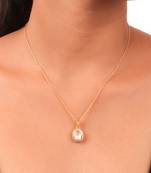 Moissanite polki pendant