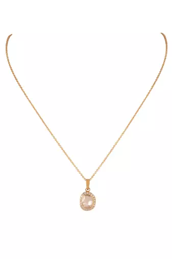 Moissanite polki pendant