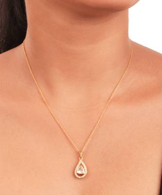 Moissanite polki pendant 1